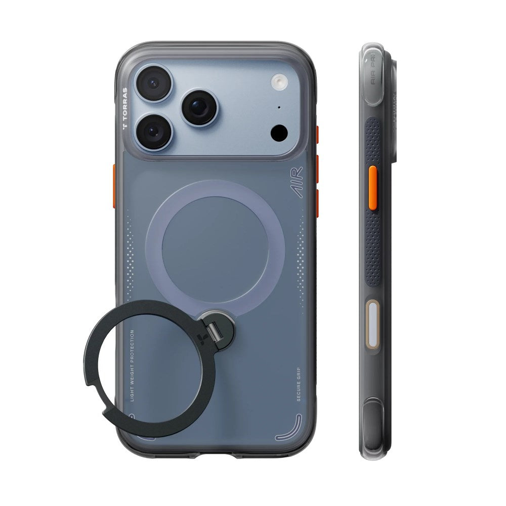 iPhone 18 Pro / 17 Pro TORRAS Ostand Q3 Air Deksel - MagSafe Kompatibel - Svart