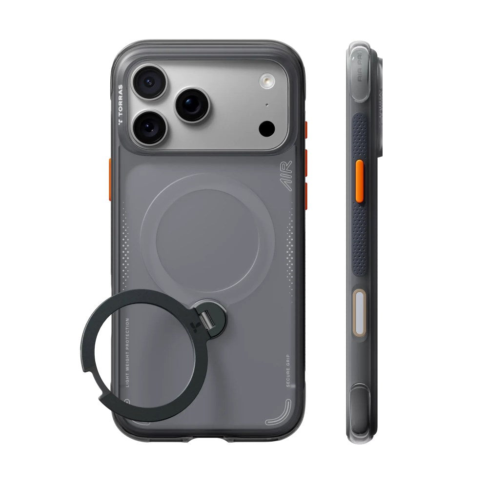 iPhone 18 Pro / 17 Pro TORRAS Ostand Q3 Air Deksel - MagSafe Kompatibel - Svart