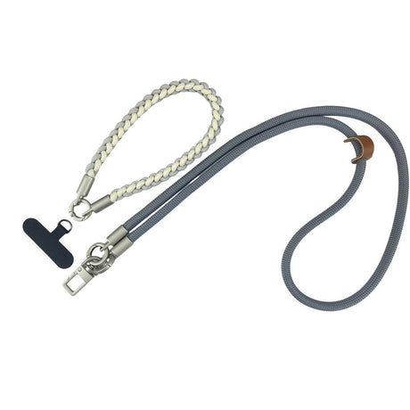 Flettet 3-i-1 Mobilstrop - 90cm / 30cm - Grå