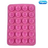 Silikon Sugekopp Mobil Holder - 10-Pak - Rosa