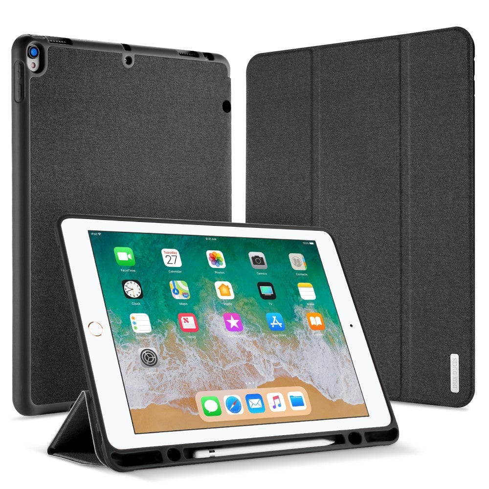iPad Pro 12.9" (2017) Stoff Tekstur Deksel - DUX DUCIS DOMO Series Quality Deksel - Svart
