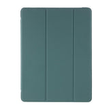 iPad 9.7 (2018-2017) / iPad Air / iPad Air 2 Tri-Fold Flip Deksel m. Fleksibel Bakside - Mørk Grønn