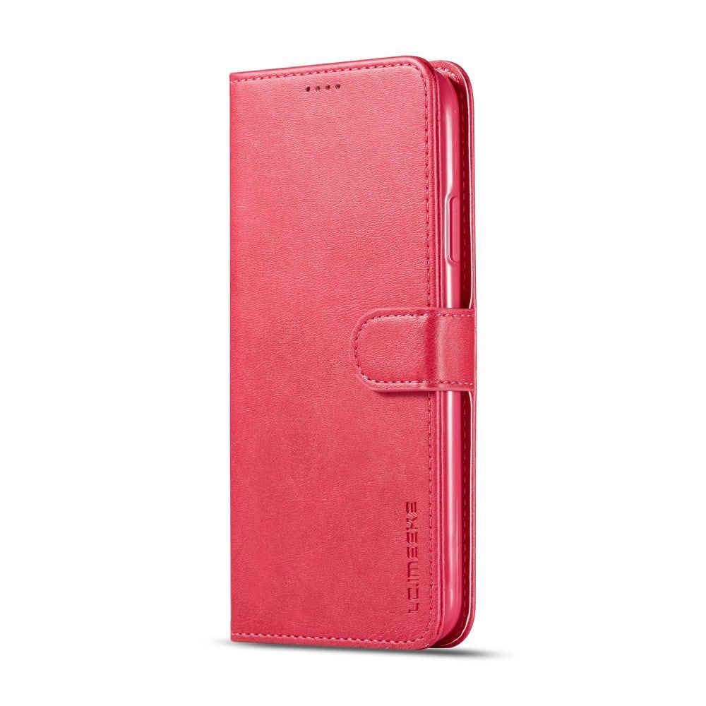 iPhone 11 Pro Max Kunstskinn Flip Deksel m. Kortholder & Ståfunksjon - Rosa