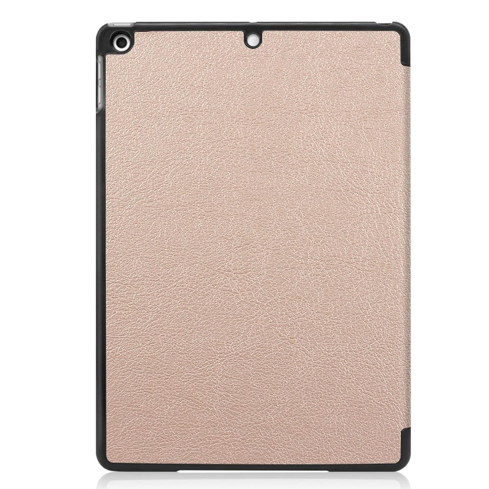 Apple iPad 10.2" (2021 / 2020 / 2019) Skinn Flip Deksel m. Stativ - Gull