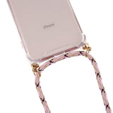 iPhone SE (2022/2020)/8/7 TPU Plastik Deksel med Stropp - Rosa Striber