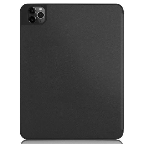 iPad Air 11-10.9" (2026-2020) / Pro 11" (2022-2018) Tri-fold Skinn Deksel m. Stativ & Wake-Up - Svart