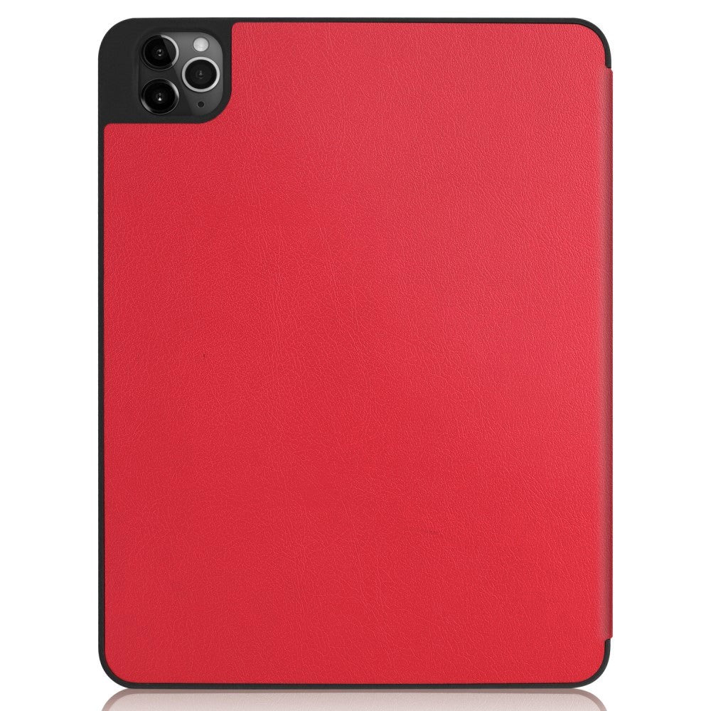 iPad Pro 11" (2022/2021/2020/2018) / iPad Air (2022/2020) Tri-fold Skinn Deksel m. Stativ & Wake-Up - Rød