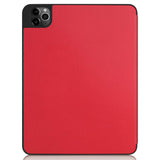 iPad Pro 11" (2022/2021/2020/2018) / iPad Air (2022/2020) Tri-fold Skinn Deksel m. Stativ & Wake-Up - Rød