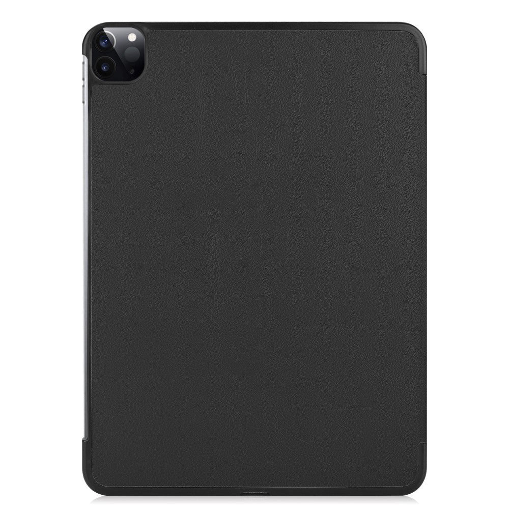 iPad Pro 12.9" (2022-2018) / Air 13" (2026-2024) Skinn Deksel m. Wake-Up & Stativ - Svart