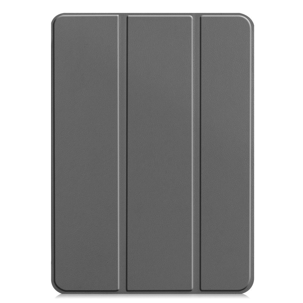 iPad Pro 12.9" (2022-2018) / Air 13" (2026-2024) Skinn Deksel m. Wake-Up & Stativ - Grå