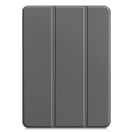 iPad Pro 12.9" (2022-2018) / Air 13" (2026-2024) Skinn Deksel m. Wake-Up & Stativ - Grå