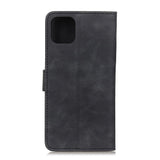 iPhone 12 Pro Max KHAZNEH Retro  PU Skinndeksel  m. Lommebok - Sort