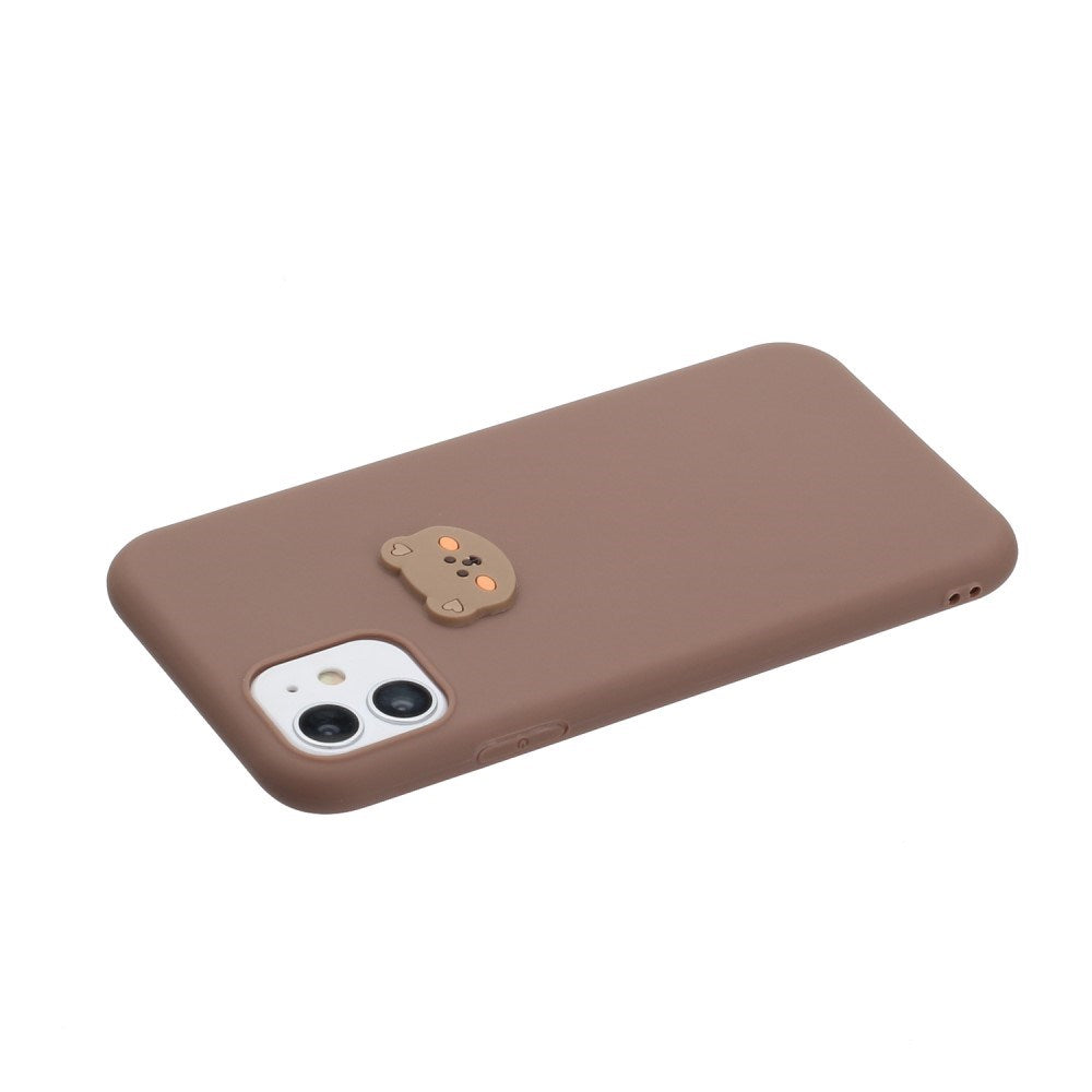 EIDERWOOD iPhone 11 Silikon Deksel med Figur - Brun / Bjørn
