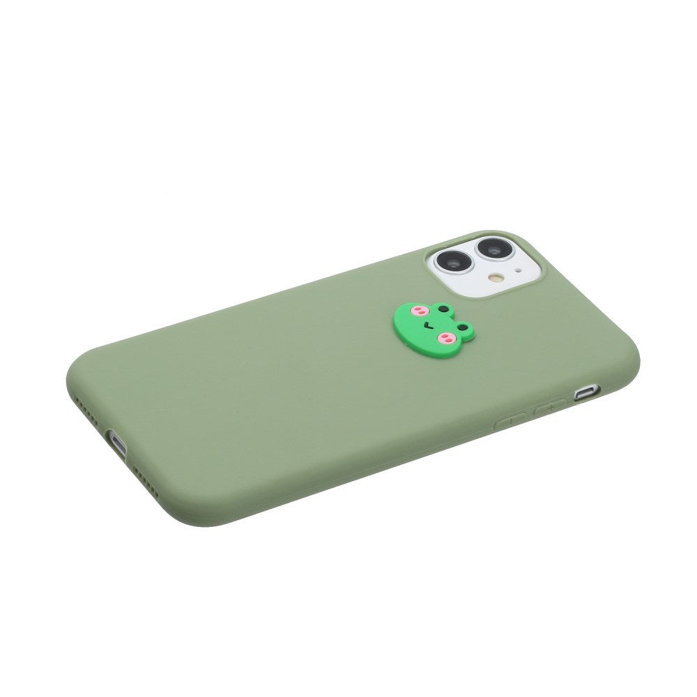 EIDERWOOD iPhone 11 Silikon Deksel med Figur - Grønn / Frosk
