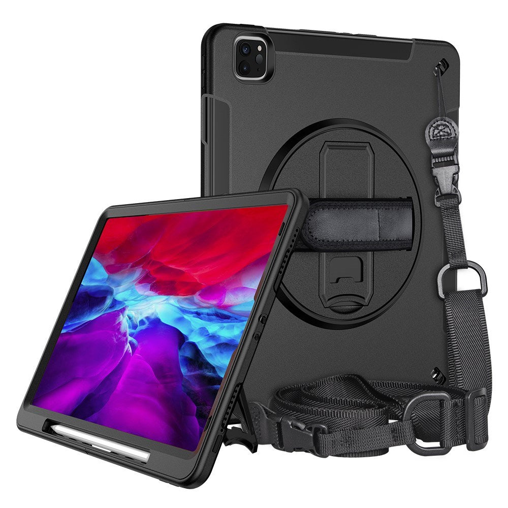 EIDERWOOD iPad Air 13" (2026 / 2025 / 2024) / Pro 12.9" (2022 / 2021 / 2020 / 2018) Håndverksdeksel med Skulderreim - Svart