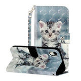 EIDERWOOD iPhone XR Kunstskinn Deksel med Lommebok & Stropp - Katt