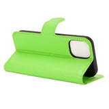 EIDERWOOD iPhone 12 Mini Kunstskinn Flip Deksel m. Kortholder & Ståfunksjon - Grønn