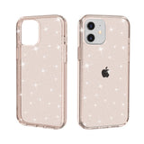 iPhone 12 Mini Deksel med Glimmer - Gjennomsiktig / Gull