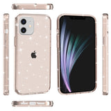 iPhone 12 Mini Deksel med Glimmer - Gjennomsiktig / Gull
