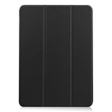 EIDERWOOD iPad Air 11-10.9" (2026-2020) Tri-fold Skinn Flip Deksel med Stylus Pen Holder - Svart