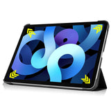EIDERWOOD iPad Air 11-10.9" (2026-2020) Tri-fold Skinn Flip Deksel med Stylus Pen Holder - Svart