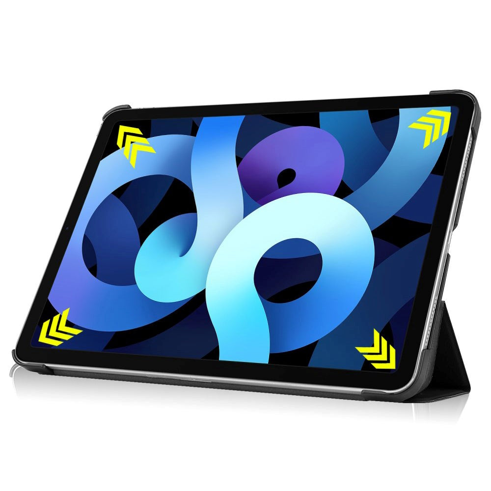 EIDERWOOD iPad Air 11-10.9" (2026-2020) Tri-fold Skinn Flip Deksel med Stylus Pen Holder - Rød
