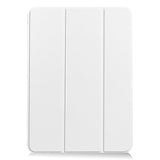 EIDERWOOD iPad Air 11-10.9" (2026-2020) Tri-fold Skinn Flip Deksel med Stylus Pen Holder - Hvit