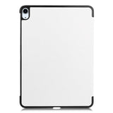 EIDERWOOD iPad Air 11-10.9" (2026-2020) Tri-fold Skinn Flip Deksel med Stylus Pen Holder - Hvit
