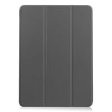 EIDERWOOD iPad Air 11-10.9" (2026-2020) Tri-fold Skinn Flip Deksel med Stylus Pen Holder - Grå