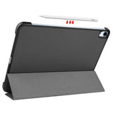 EIDERWOOD iPad Air 11-10.9" (2026-2020) Tri-fold Skinn Flip Deksel med Stylus Pen Holder - Grå