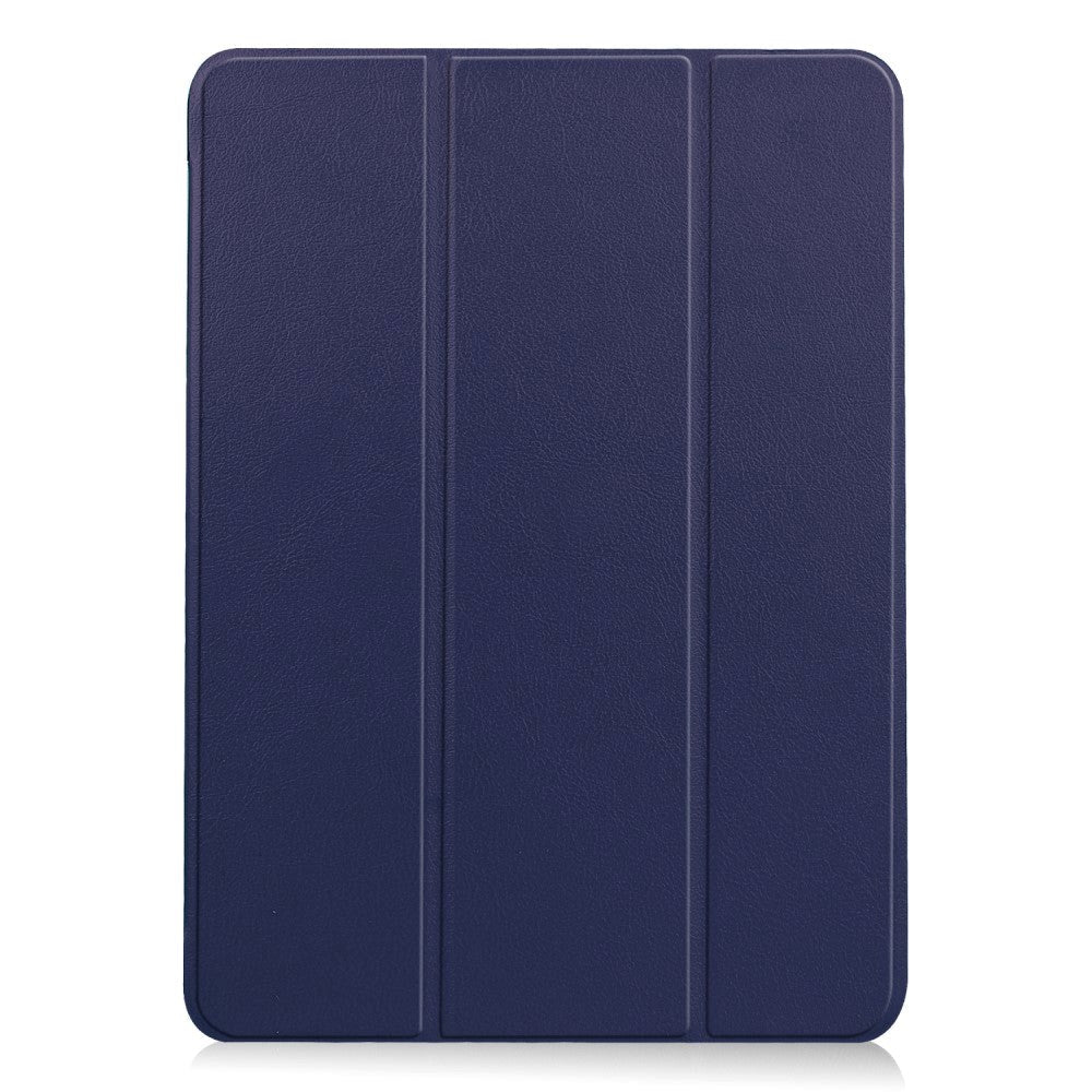 EIDERWOOD iPad Air 11-10.9" (2026-2020) Tri-fold Skinn Flip Deksel med Stylus Pen Holder - Mørke Blå