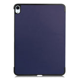 EIDERWOOD iPad Air 11-10.9" (2026-2020) Tri-fold Skinn Flip Deksel med Stylus Pen Holder - Mørke Blå