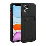 EIDERWOOD iPhone 12 Mini Fleksibelt Plast Deksel m. Kortholder - Svart