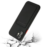EIDERWOOD iPhone 12 Mini Fleksibelt Plast Deksel m. Kortholder - Svart