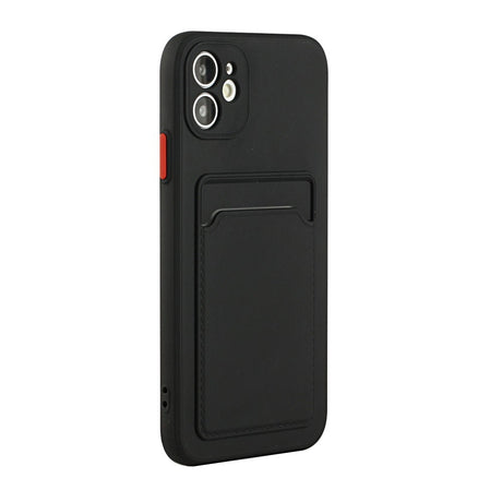 EIDERWOOD iPhone 12 Mini Fleksibelt Plast Deksel m. Kortholder - Svart