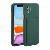 EIDERWOOD iPhone 12 Mini Fleksibelt Plast Deksel m. Kortholder - Grønn