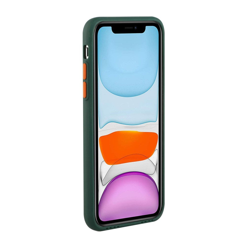 EIDERWOOD iPhone 12 Mini Fleksibelt Plast Deksel m. Kortholder - Grønn