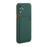 EIDERWOOD iPhone 12 Mini Fleksibelt Plast Deksel m. Kortholder - Grønn