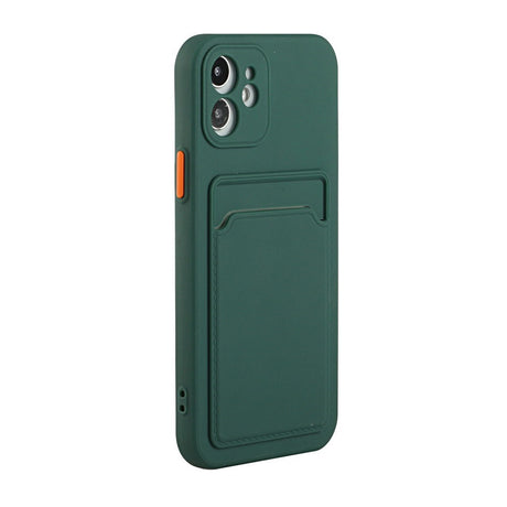 EIDERWOOD iPhone 12 Mini Fleksibelt Plast Deksel m. Kortholder - Grønn