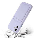 EIDERWOOD iPhone 12 Mini Fleksibelt Plast Deksel m. Kortholder - Lilla