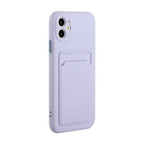 EIDERWOOD iPhone 12 Mini Fleksibelt Plast Deksel m. Kortholder - Lilla