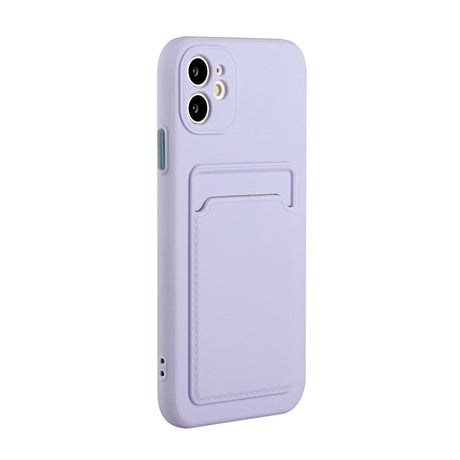 EIDERWOOD iPhone 12 Mini Fleksibelt Plast Deksel m. Kortholder - Lilla