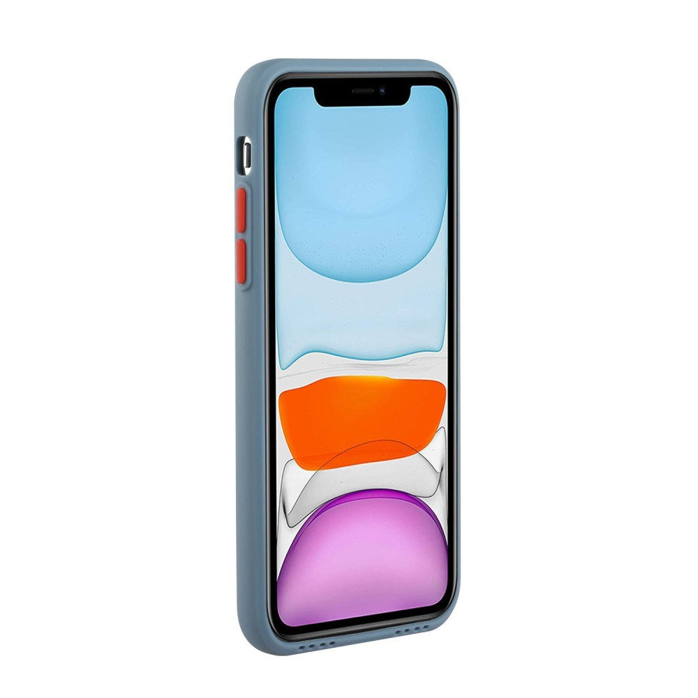 EIDERWOOD iPhone 12 Mini Fleksibelt Plast Deksel m. Kortholder - Blå