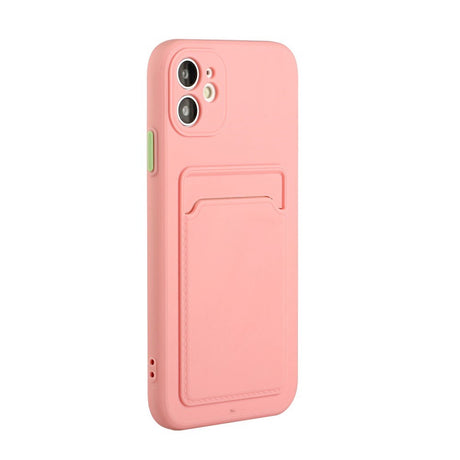 EIDERWOOD iPhone 12 Mini Fleksibelt Plast Deksel m. Kortholder - Rosa