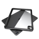 iPad Pro 12.9" (2022 / 2021 / 2020 / 2018) Vanntett Deksel med Innebygd Skjermbeskytter - Gjennomsiktig / Svart
