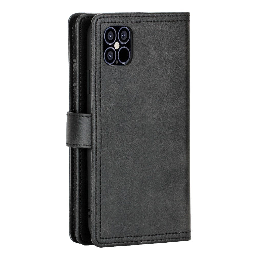 EIDERWOOD iPhone 13 Mini Flip Deksel med Kortholder & Stropp – Svart