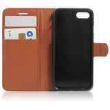 iPhone SE (2022/2020)/8/7 PU skinn Flipdeksel m. Kortholder - Brun
