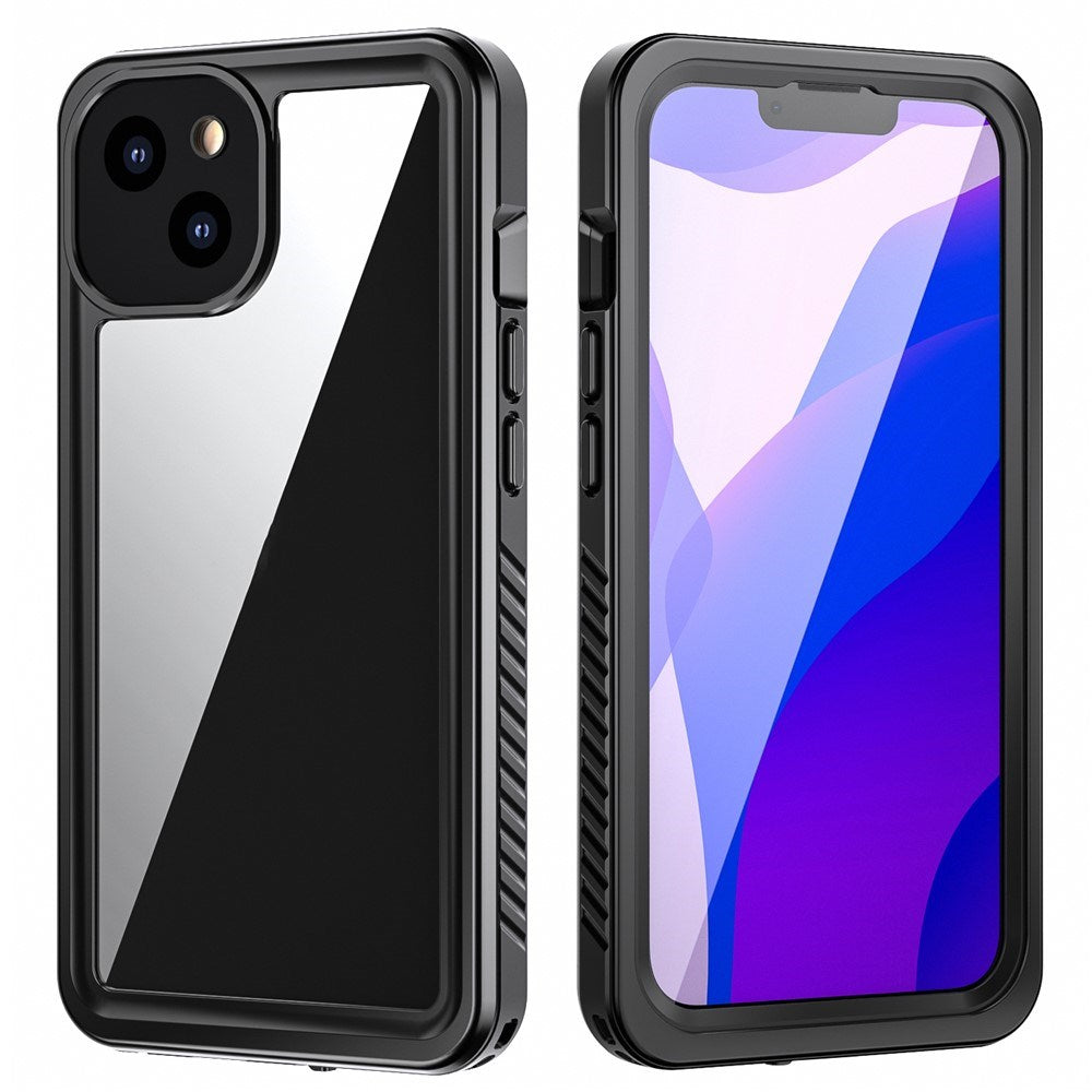 iPhone 13 IP68 Støv- & Vanntett Deksel - Gjennomsiktig / Svart