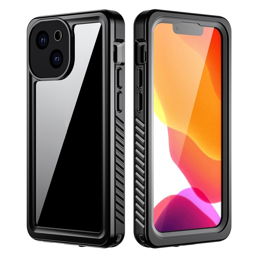 iPhone 13 Mini IP68 Støv- & Vanntett Deksel - Gjennomsiktig / Svart