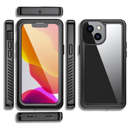 iPhone 13 Mini IP68 Støv- & Vanntett Deksel - Gjennomsiktig / Svart